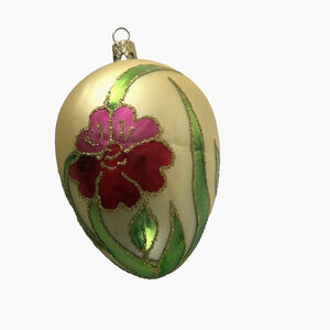 Vintage Oberfrankische Christmas Ornament Floral Large